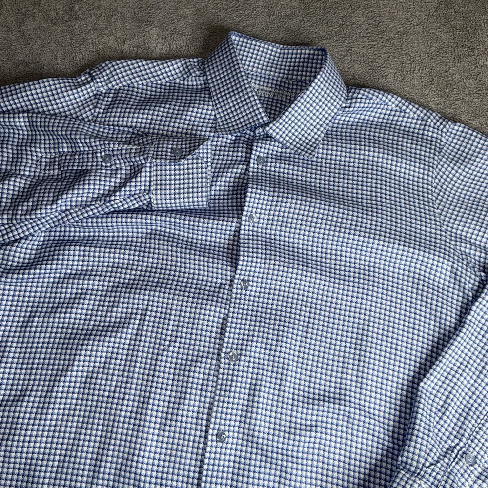 Holland & Sherry‎ London 1836 Mens Custom Made Mini-Checks Casual Shirt XL USA